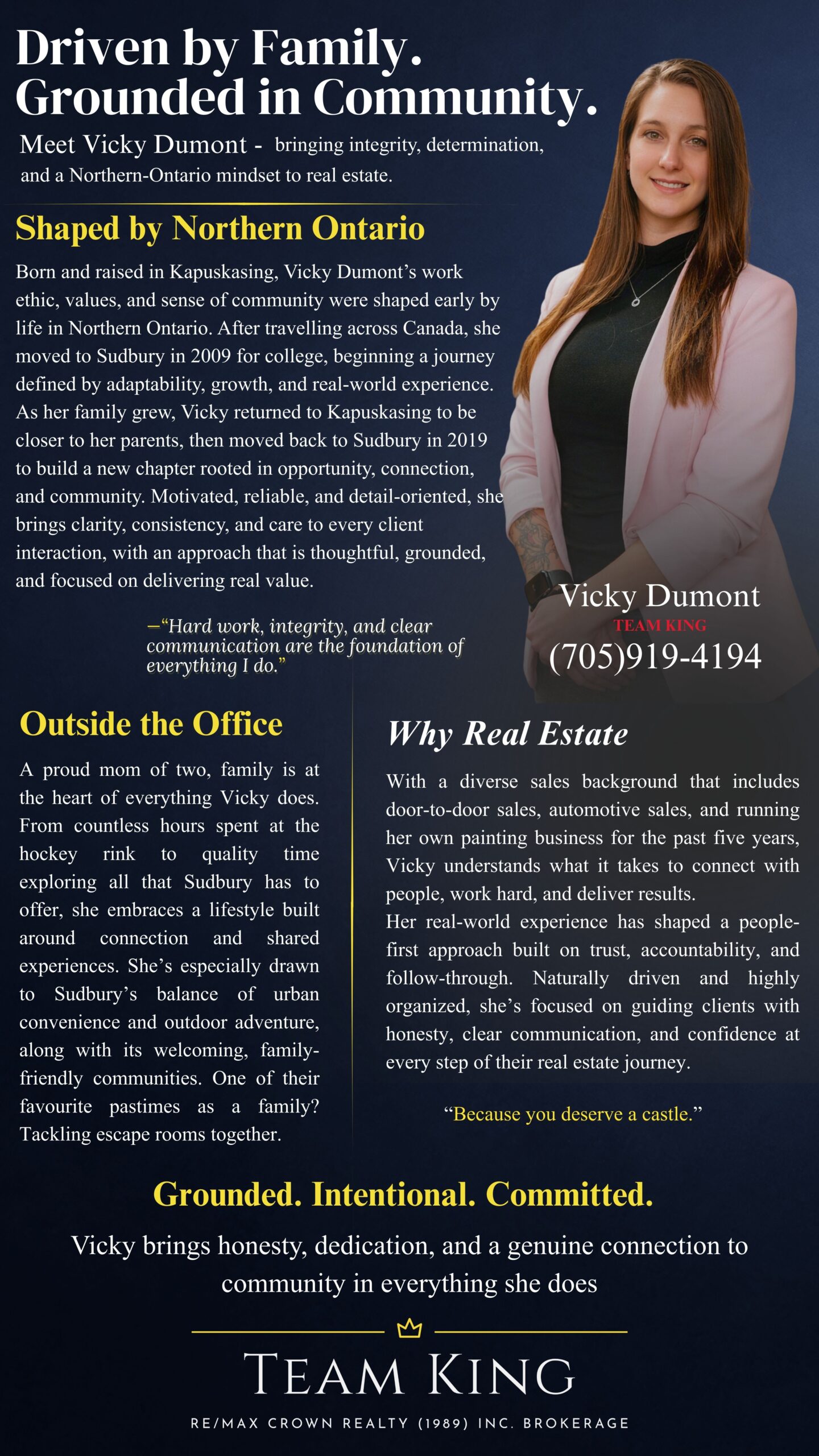 Vicky Dumont, Sudbury real estate agent with Team KING | Re/Max Crown Realty