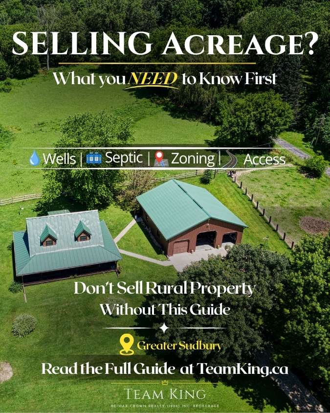 Selling acreage in Greater Sudbury rural property guide by Team King Real Estate