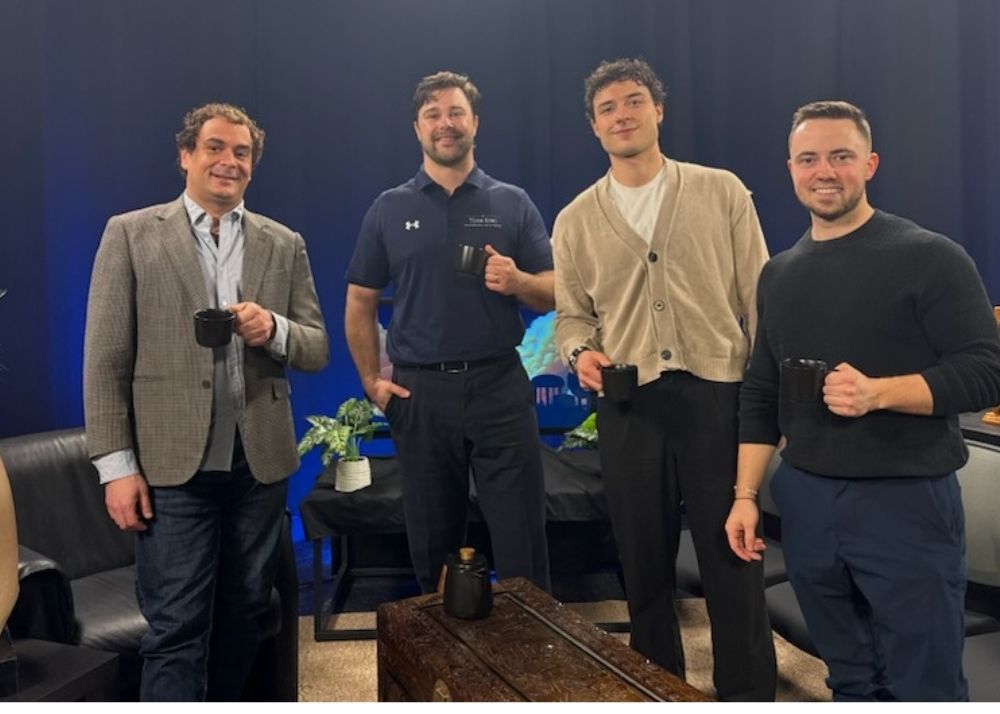 Team KING real estate professionals during RealTea TV interview in studio with Kevin Belanger Eastlink TV