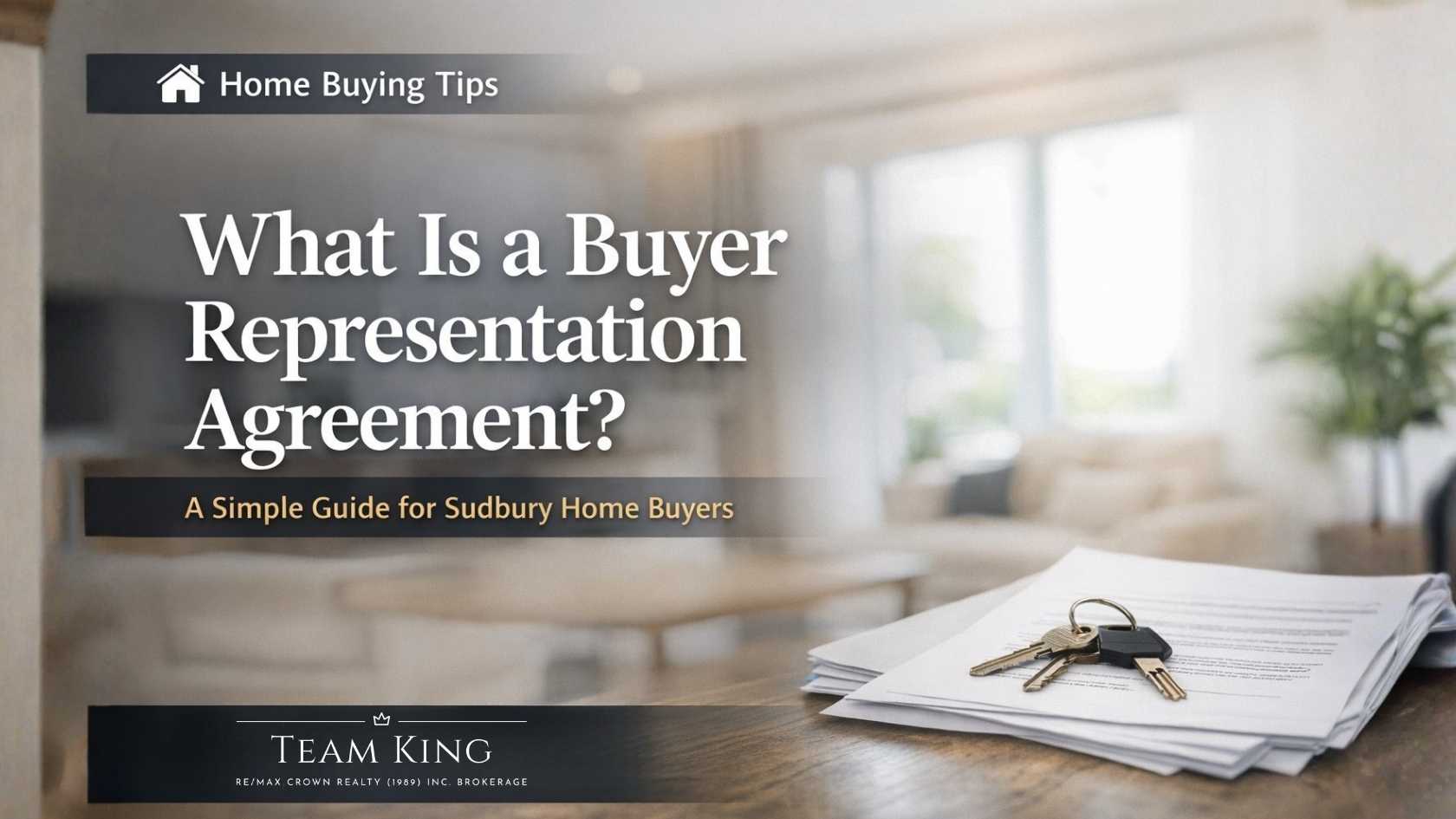 Buyer Representation Agreement explained for Sudbury home buyers by Team KING Real Estate