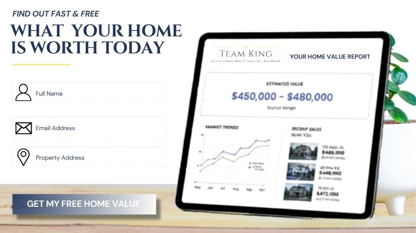 Free home evaluation in Sudbury by Team KING – get your home value report today