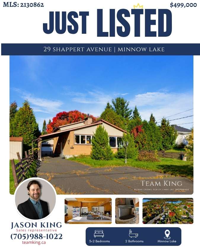 29 Shappert Avenue in Minnow Lake, Sudbury, 5-bedroom backsplit with detached garage